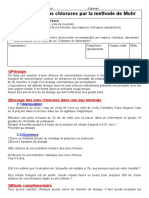 TS Spe Chimie TP 8 Dosage Ions Chlorures Par La Methode de Mohr Eleve