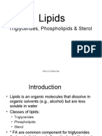 Lipids: Triglycerides, Phospholipids & Sterol