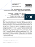 Gross Alpha, Gross Beta Activities and Gamma Emitting Radionuclides Composition of Airborne Particulate Samples in An Oceanic Island