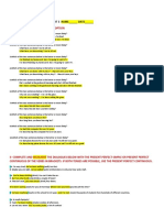 ENGISH EXAM 6 UNIT 3 Present Perfect and Countinous