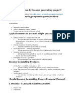 What Do We Mean by Income Generating Project? Why Should Schools/proponent Generate Their Income?