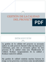 Gestion de La Calidad Del Proyecto