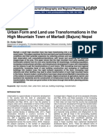 Urban Form and Land Use Transformations in The High Mountain Town of Martadi (Bajura) Nepal