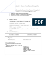 A Detailed Lesson Plan in Mathematics 7 - Measures of Central Tendency of Ungrouped Data I. Objectives