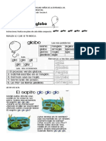 GUÍA No. 5 SÍLABAS COMPUESTAS PRIMER GRADO SECCIÓN A