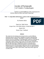 A Composition Informed by A Study On The Emotional Power of Music - Dimitrios Mylis