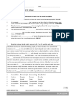 Gold Advanced Unit 5 Test: Section 1: Vocabulary 1 Complete The Sentences With Words Formed From The Words in Capitals