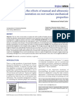 Comparing The Effects of Manual and Ultrasonic Instrumentation On Root Surface Mechanical Properties