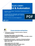 Control and Automation - Lecture 1A