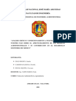 ANALISIS CRITICO SOBRE EL APROVECHAMIENTO DE RESIDUOS AGROINDUSTRIALES Sandra, Fiorella, Crevania