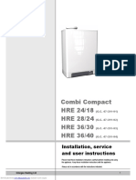 Combi Compact HRE 24/18 HRE 28/24 HRE 36/30 HRE 36/40: Installation, Service and User Instructions