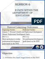 Session 6: Career Path Within The Department of Education