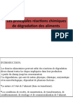 Les Principales Réactions Chimiques de Dégradation Des Aliments