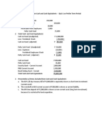 Answers On Quiz On Cash and Cash Equivalents - Quiz 1 On Prelim Term Period