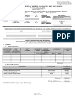 Sworn Statement of Assets, Liabilities and Net Worth