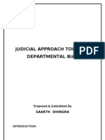 Judicial Approach Towards Departmental Bias: Saarth Dhingra