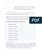 8 Tipos de Presupuestos