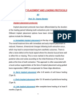 Dental Implant Placement and Loading Protocols: BY Prof. Dr. Osama Baraka