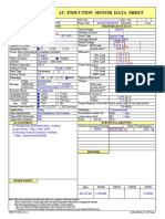 Ac Induction Motor Data Sheet: General Specification Performance Data