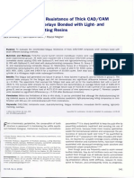 Accelerated Fatigue Resistance of Thick CAD/CAM Composite Resin Overlays Bonded With Light - and Dual-Polymerizing Luting Resins