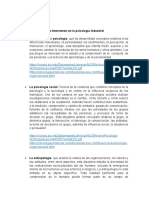 Disciplinas Que Intervienen en La Psicología Industrial