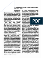 GraphicalComparisonsof Interferences in ClinicalChemistryInstrumentation