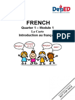 French 7 - Module 1 With Answer Sheet