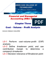 Chapter Three CVP Analysis