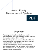 Brand Equity Measurement System