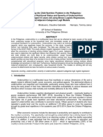 5.2.2 Determining The Nutritional Status and Severity of Undernutrition Among Children Aged 0 5 Years Old Using Binary L 1