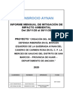 Informe Mensual de Mitigacion de Impacto Ambiental 01