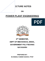 Power Plant Engg Lect Notes 6th Sem