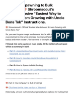 Part 3: Spawning To Bulk (Fruiting) Shroomscout's Comprehensive "Easiest Way To Learn Shroom Growing With Uncle Bens Tek" Instructions