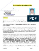 Curriculum Vitae of DR Muhammad Asif: Summary