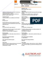 Cablu de Semnalizare Cu Izolatie Si Manta de PVC, Ecranat PVC - Insulated and Sheathed Signal Cables, Screened