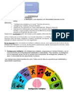 Actividad de Inclusión Sobre Inteligencias Múltiples