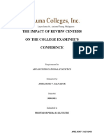 Luna Colleges, Inc.: The Impact of Review Centers On The College Examinee'S Confidence