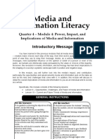 Media and Information Literacy: Introductory Message