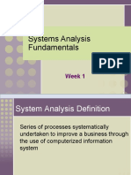 Systems Analysis Fundamentals