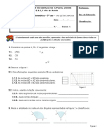 2º Teste Mat - Ângulos, Triângulos