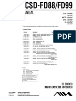 Service Manual: CD Stereo Radio Cassette Recorder