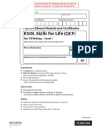 Set 10 ESOL (QCF) Writing L1 - QP