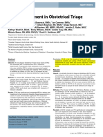 Acuity Assessment in Obstetrical Triage