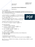 Homework - Deriving Almansi Strain in Terms of Displacement