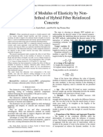 Evaluation of Modulus of Elasticity by Non-Destructive Method of Hybrid Fiber Reinforced Concrete