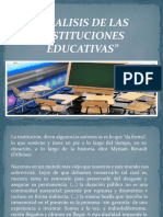 Analisis de Las Instituciones Educativas