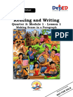 Reading and Writing: Quarter 3: Module 1 - Lesson 1