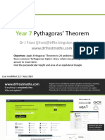 Year 7: Pythagoras' Theorem