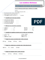 Exercices Unites de Longueur de Masse de Contenance 6eme Primaire PDF