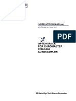 Option Rack For Chromaster 5210/5260 Autosampler: Instruction Manual